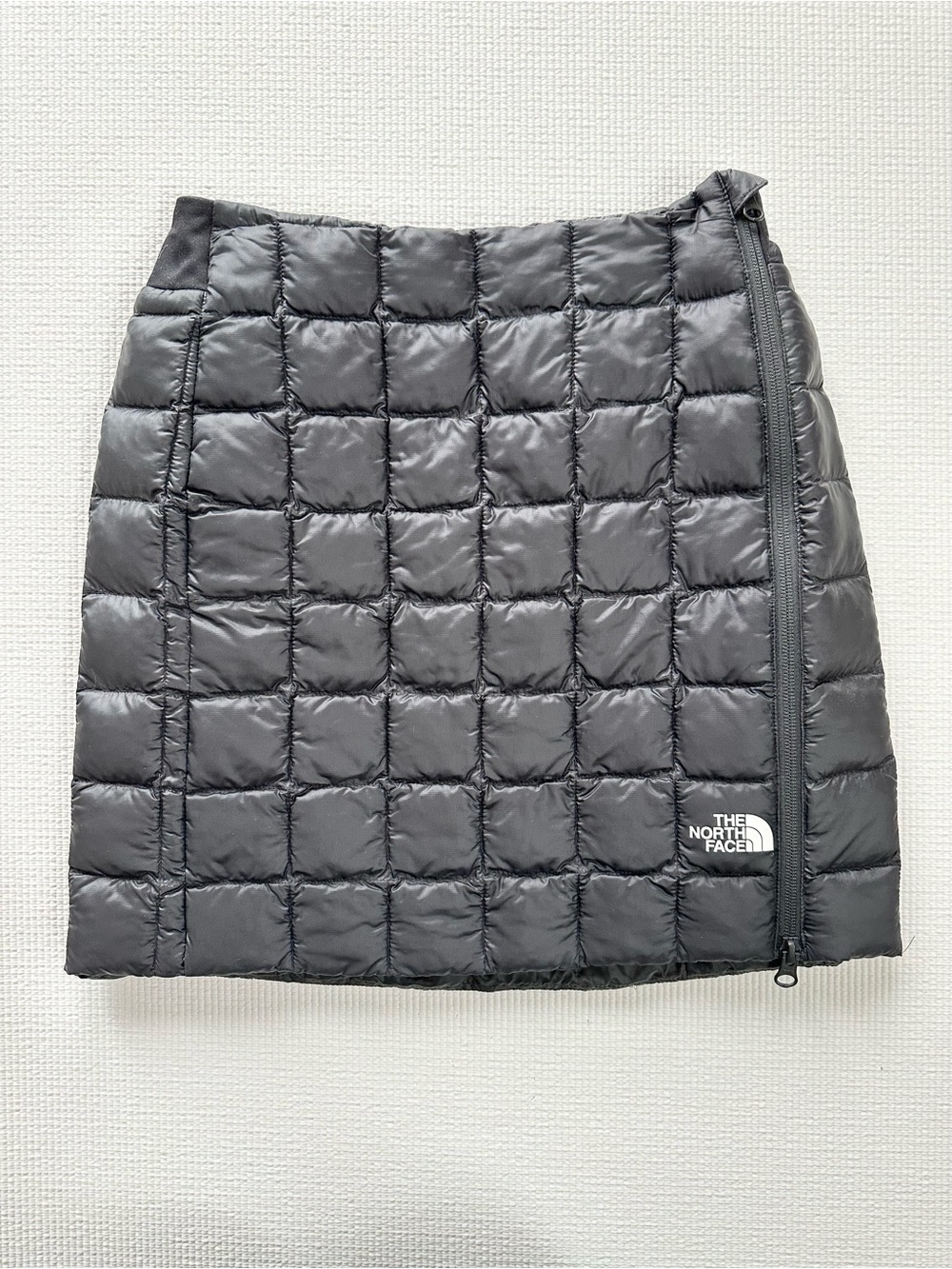Black Puffer Quilted Skirt